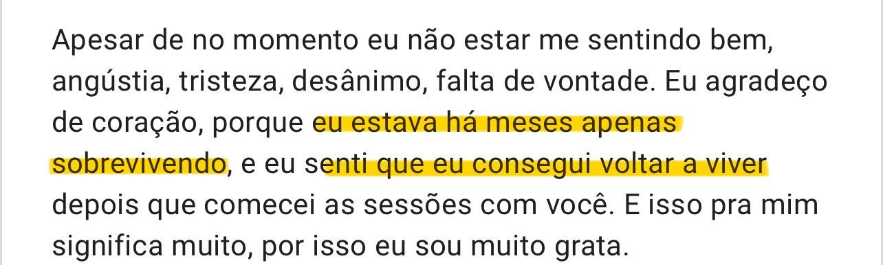 Depoimento real de aluna