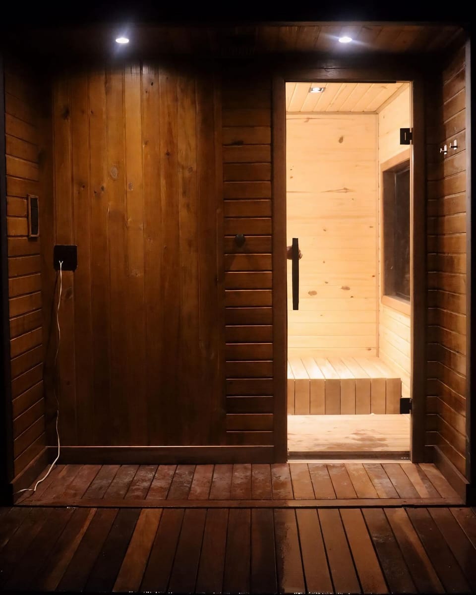 Sauna com deck