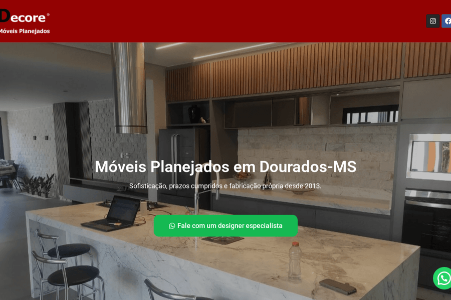 Prévia do site Decore Dourados