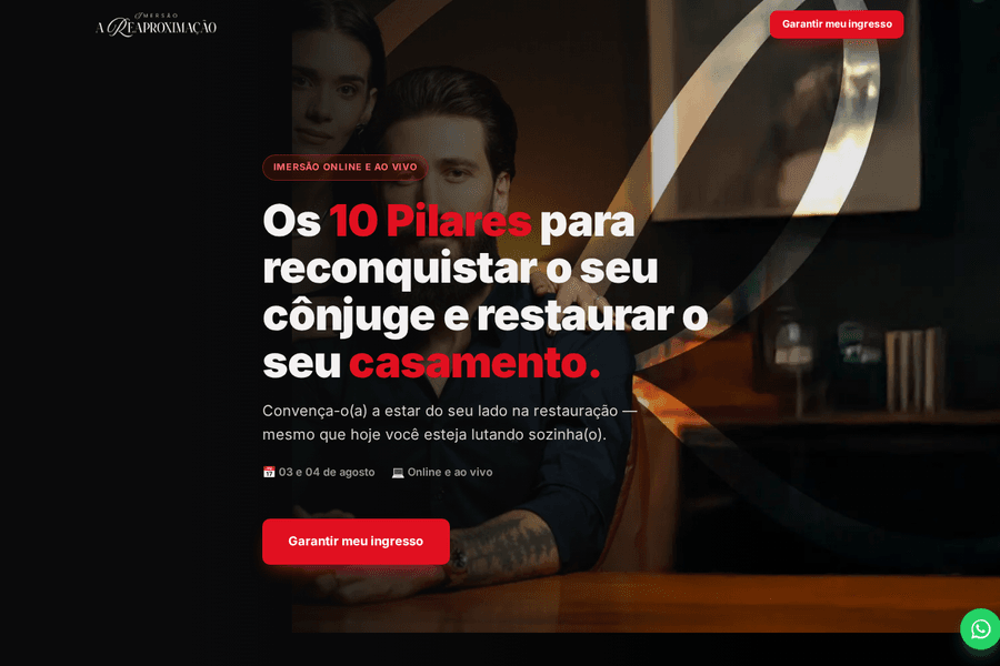 Prévia do site Imersão Reaproximação — Pedro Roncada