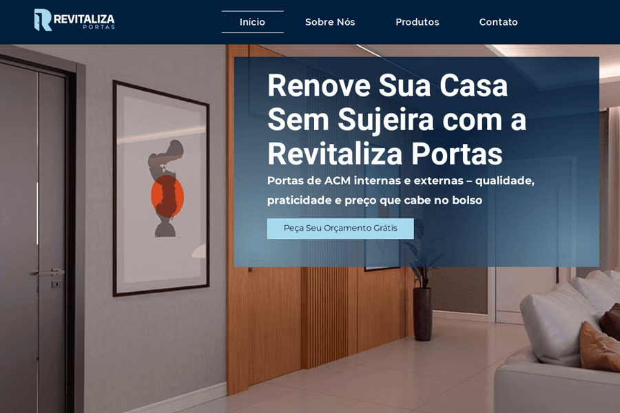 Prévia do site Revitaliza Portas